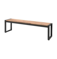 Bancs industriels en acier et acacia Bolero 160 cm (lot de 2)