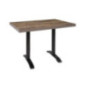 Plateau de table rectangulaire pré-percé Bolero urban foncé 700mm