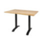 Plateau de table rectangulaire pré-percé coloris bois naturel Bolero 700 x 1100mm