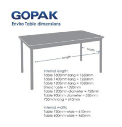 Table d'intérieur carrée effet hêtre Gopak Enviro 750mm