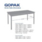 Table d'intérieur carrée effet hêtre Gopak Enviro 750mm