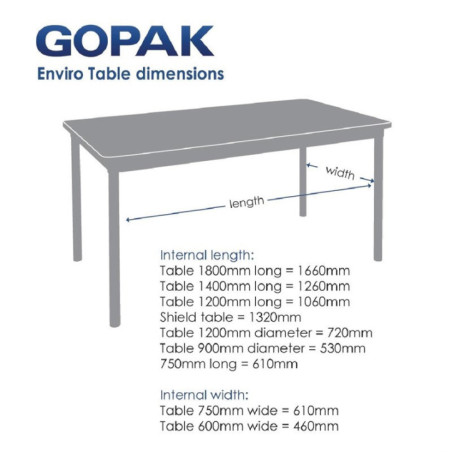 Table d'intérieur rectangulaire effet hêtre Gopak Enviro 1400mm