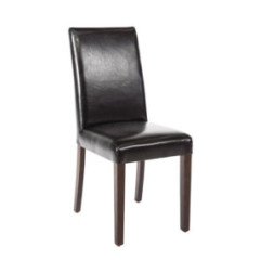 Chaises en simili cuir Bolero noires (Lot de 2)