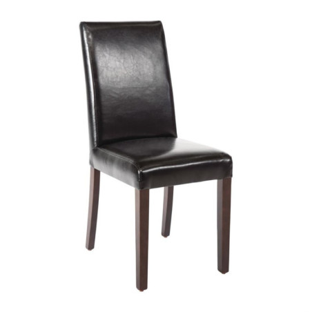 Chaises en simili cuir Bolero noires (Lot de 2)