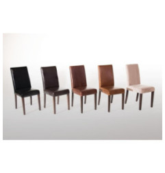 Chaises en simili cuir Bolero noires (Lot de 2)