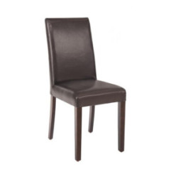 Chaises en simili cuir Bolero marron foncé (Lot de 2)