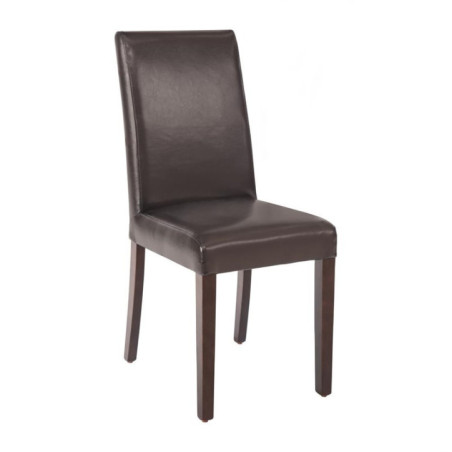 Chaises en simili cuir Bolero marron foncé (Lot de 2)