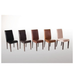 Chaises en simili cuir Bolero marron foncé (Lot de 2)