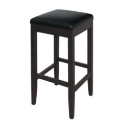 Tabourets de bar haut en simili cuir Bolero noirs (Lot de 2)