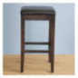 Tabourets de bar haut en simili cuir Bolero noirs (Lot de 2)