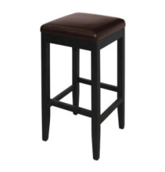 Tabourets de bar haut en simili cuir Bolero marron foncé (Lot de 2)