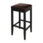 Tabourets de bar haut en simili cuir Bolero marron foncé (Lot de 2)