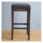 Tabourets de bar haut en simili cuir Bolero marron foncé (Lot de 2)