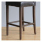 Tabouret de bar haut avec dossier en simili cuir Bolero noir