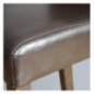 Tabouret de bar haut avec dossier en simili cuir Bolero noir