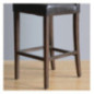 Tabouret de bar haut avec dossier en simili cuir Bolero marron foncé