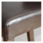 Tabouret de bar haut avec dossier en simili cuir Bolero marron foncé