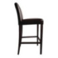 Tabouret de bar haut avec dossier en simili cuir Bolero marron foncé