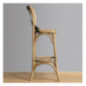 Tabouret de bar en bois avec dossier croisé Bolero métal