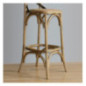Tabouret de bar en bois avec dossier croisé Bolero métal