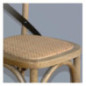 Tabouret de bar en bois avec dossier croisé Bolero métal