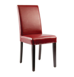 Chaises en simili cuir Bolero rouges (Lot de 2)