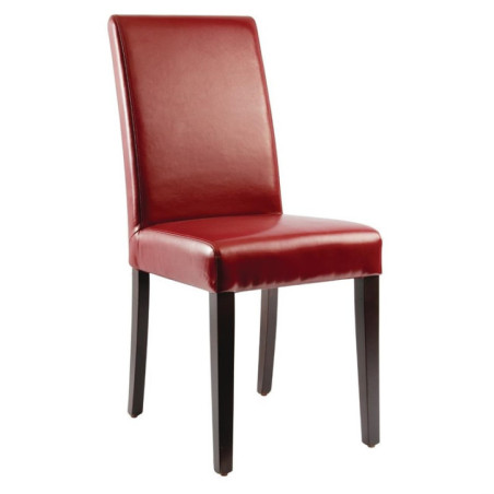 Chaises en simili cuir Bolero rouges (Lot de 2)