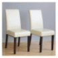 Chaises en simili cuir Bolero crème (Lot de 2)