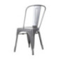 Chaises en acier gris métallisé Bolero Bistro (lot de 4)