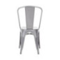 Chaises en acier gris métallisé Bolero Bistro (lot de 4)