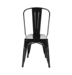 Chaises en acier noir Bolero Bistro (lot de 4)