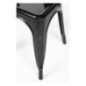 Chaises en acier noir Bolero Bistro (lot de 4)