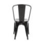 Chaises en acier noir Bolero Bistro (lot de 4)