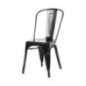 Chaises en acier noir Bolero Bistro (lot de 4)