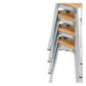 Tabourets bistro bas en acier avec assise en bois Bolero (lot de 4)