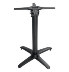 Pied de table basculant en aluminium noir Bolero