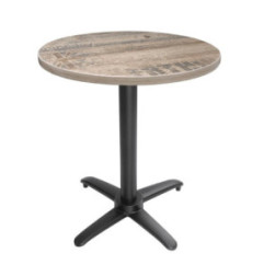 Pied de table basculant en aluminium noir Bolero