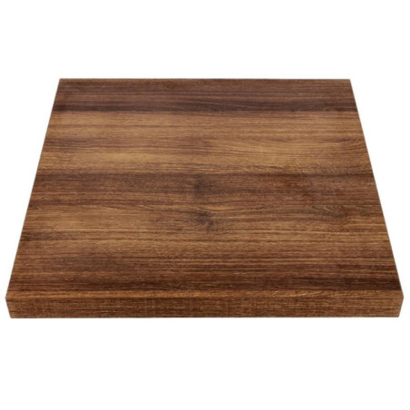 Plateau de table carré Bolero 600mm effet bois chêne rustique