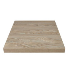 Plateau de table carré Bolero 700mm effet bois clair