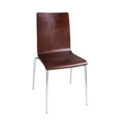 Chaises dossier carré marron foncé Bolero (lot de 4)