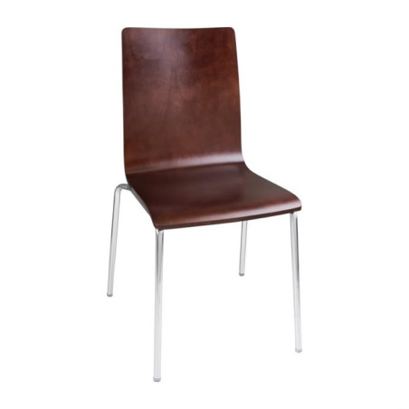 Chaises dossier carré marron foncé Bolero (lot de 4)