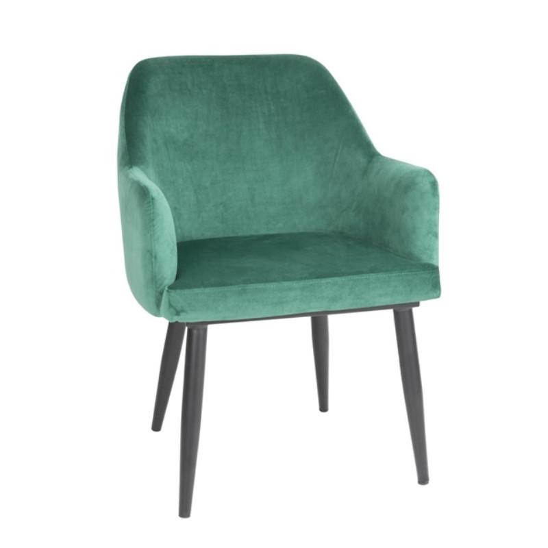 Chaises en velours Bolero Lia vertes (lot de 2)