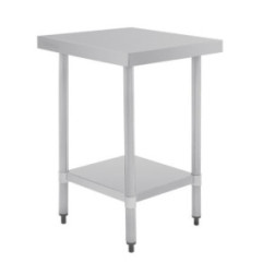 Table en acier inoxydable sans rebord Vogue 600 x 700mm