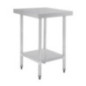 Table en acier inoxydable sans rebord Vogue 600 x 700mm