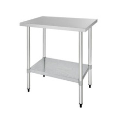 Table en acier inoxydable sans rebord Vogue 900 x 700mm