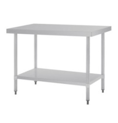 Table en acier inoxydable sans rebord Vogue 1200 x 700mm