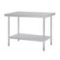 Table en acier inoxydable sans rebord Vogue 1200 x 700mm