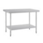 Table en acier inoxydable sans rebord Vogue 1200 x 700mm