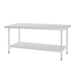 Table en acier inoxydable sans rebord Vogue 1800 x 700mm