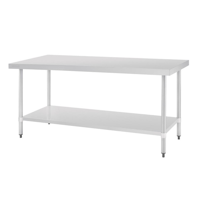 Table en acier inoxydable sans rebord Vogue 1800 x 700mm